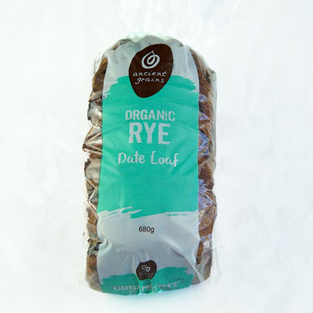Ancient Grains Organic Rye Date Loaf 680g, view 2 of 2