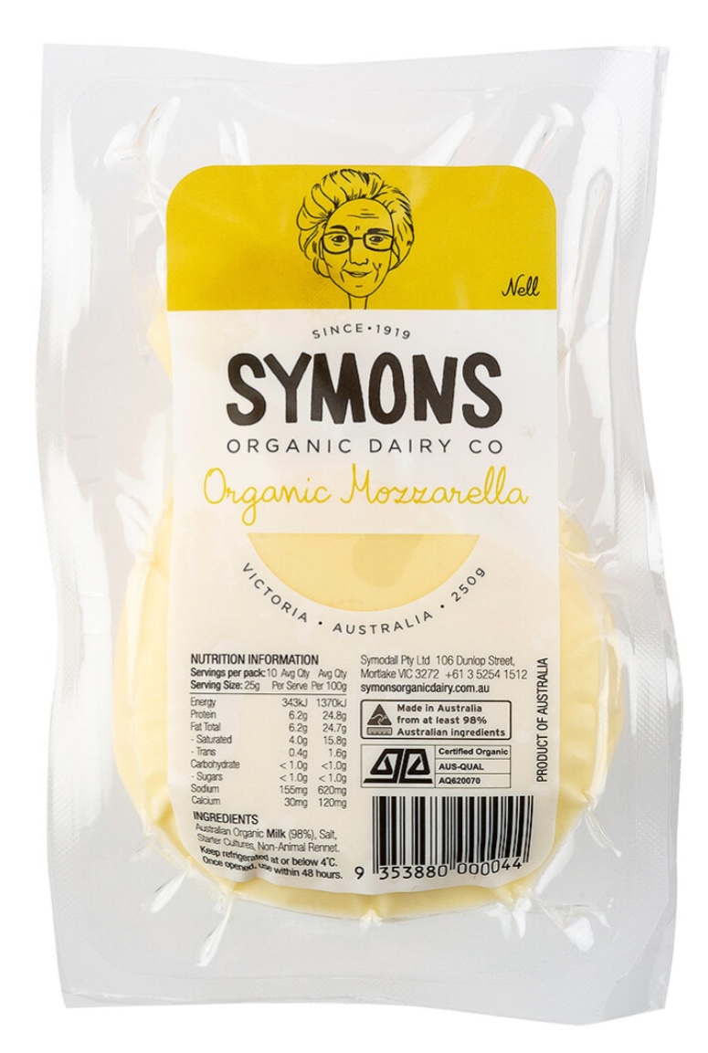 Symons Organic Dairy Organic Mozzarella 250g
