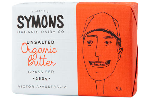 Symons Organic Dairy Organic Grass Fed Unsalted Butter 250g